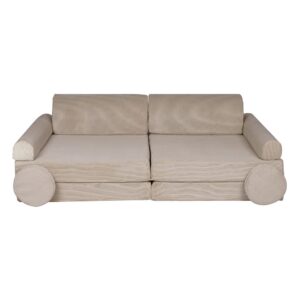 MeowBaby® Large Slimcord Premium Sofa - Ecru