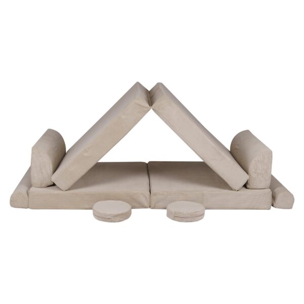 MeowBaby® Large Slimcord Premium Sofa - Ecru