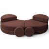 MeowBaby® Modular Sofa Coccolo for Kids - Bearly Brown