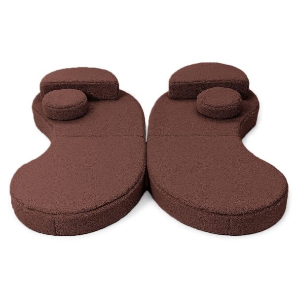 MeowBaby® Modular Sofa Coccolo for Kids - Bearly Brown