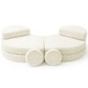 MeowBaby® Modular Sofa Coccolo for Kids - Bearly Cream