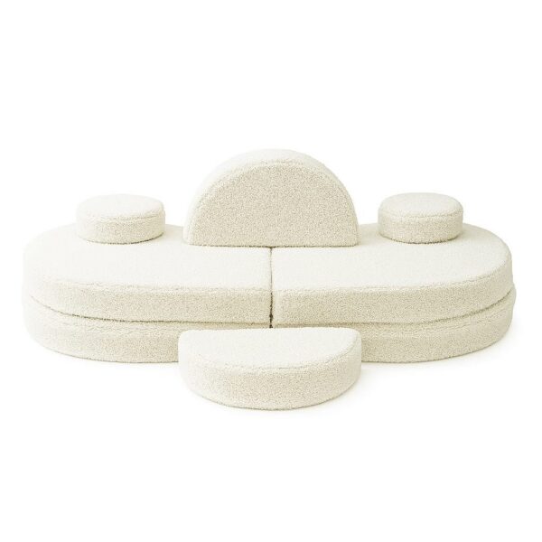 MeowBaby® Modular Sofa Coccolo for Kids - Bearly Cream