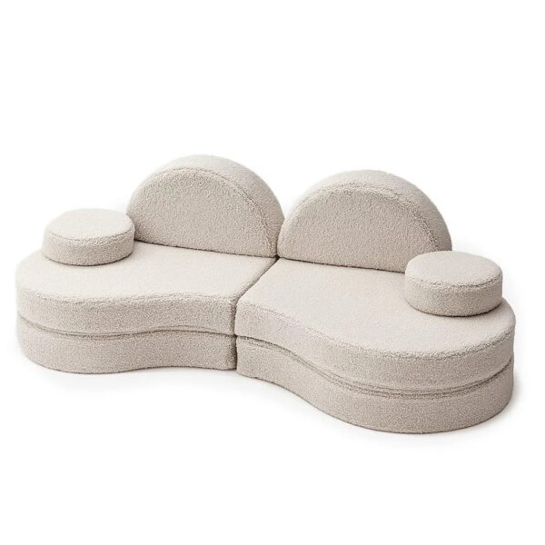 MeowBaby® Modular Sofa Coccolo for Kids - Bearly Light Gray