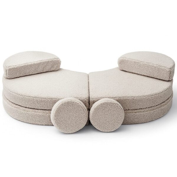 MeowBaby® Modular Sofa Coccolo for Kids - Bearly Light Gray