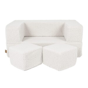 MeowBaby® Bearly Cube Sofa - Cream