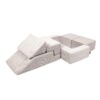 MeowBaby® Soft Velvet Bricks Sofa - Ecru
